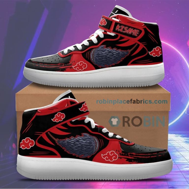Kisame Sword Sneakers Air Force 1 Mid Custom Anime Akatsuki Shoes