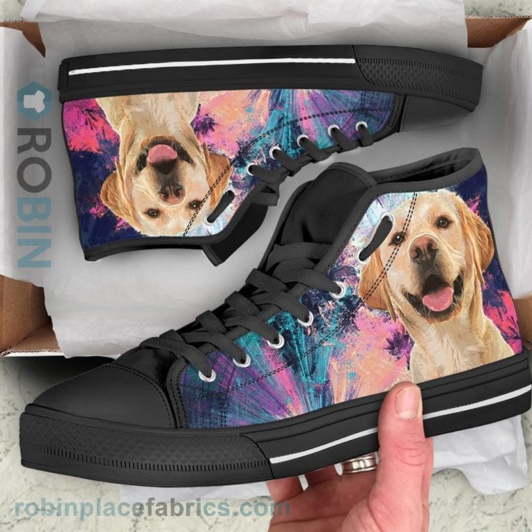 Labrador Dog Sneakers Colorful Canvas High Top Shoes