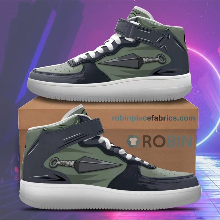 Leaf Village Costume Sneakers Air Force 1 Mid Custom NRT Anime Shoes