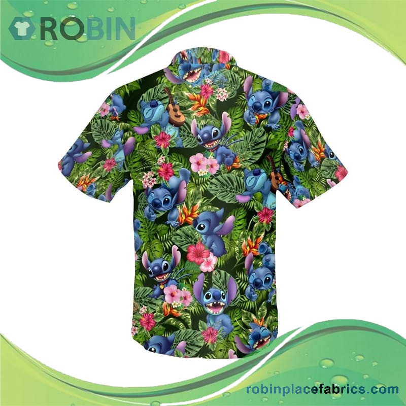 Lilo & Stitch Custom Tropical Hawaiian Shirt - RobinPlaceFabrics