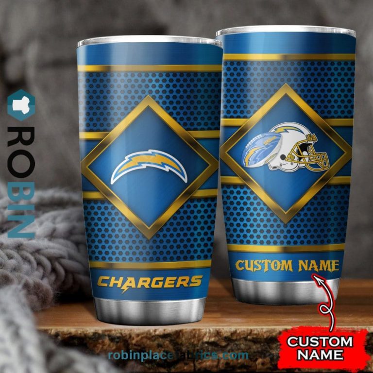 Los Angeles Chargers NFL Custom Name Tumblers Cup