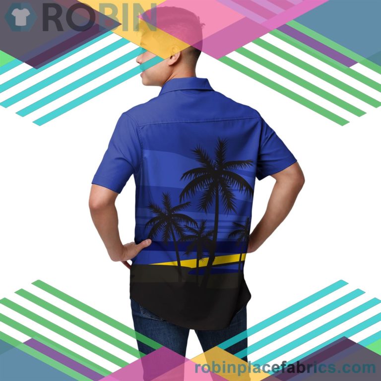 Los Angeles Rams Nfl Tropical Sunset Button Up Shirt