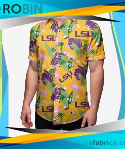LSU Tigers Floral Button Up Shirt