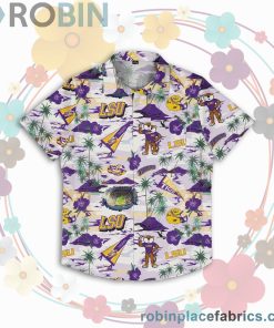Lsu Tigers NCAA Short Sleeve Button Up Shirt