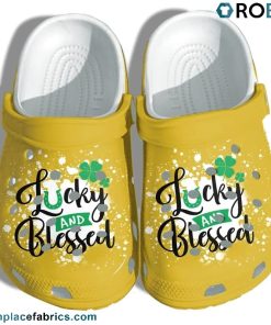 Lucky Charm And Blessed St Patricks Day Crocs Shoes
