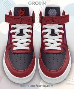 Madara Rinnegan and Sharingan Sneakers Air Force 1 Mid Custom Anime Shoes