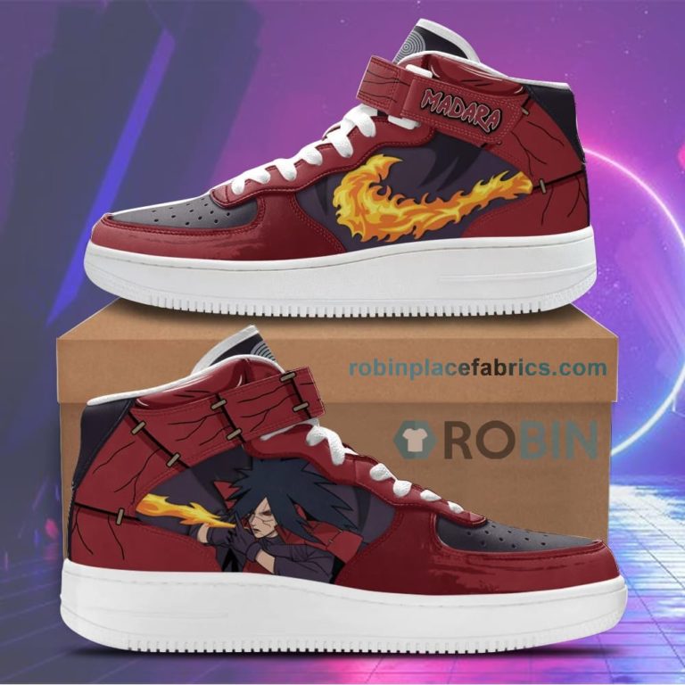 Madara Uchiha Skills Sneakers Air Force 1 Mid Custom Anime Shoes