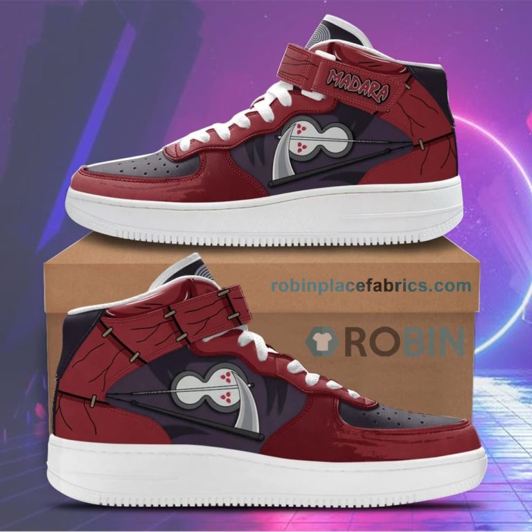 Madara Uchiha Weapon Sneakers Air Mid Custom Anime Shoes