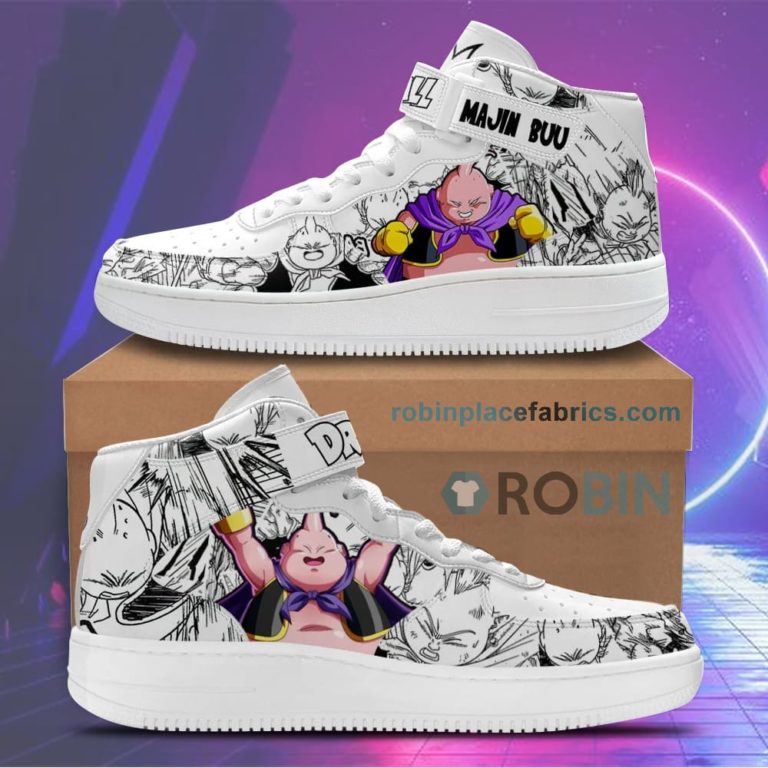 Majin Buu Sneakers Air Mid Custom Dragon Ball Anime Shoes