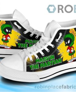 Marvin The Martian Canvas High Top Shoes