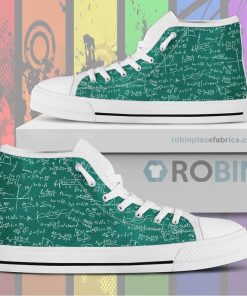 Math Formula Canvas High Top Shoes