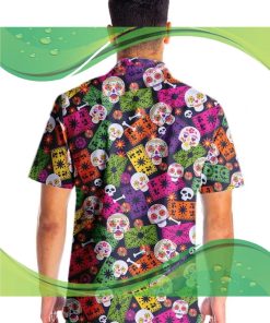 Mexican Skull Pattern Hawaiian Shirt