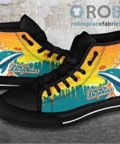 Miami Dolphins Canvas Sneaker Top Shoes