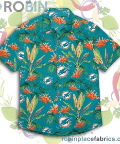 Miami Dolphins Nfl Victory Vacay Button Up Shirt