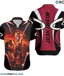 Miami Heat NBA Jimmy Butler 22 Walk On Fire Hawaiian Shirt