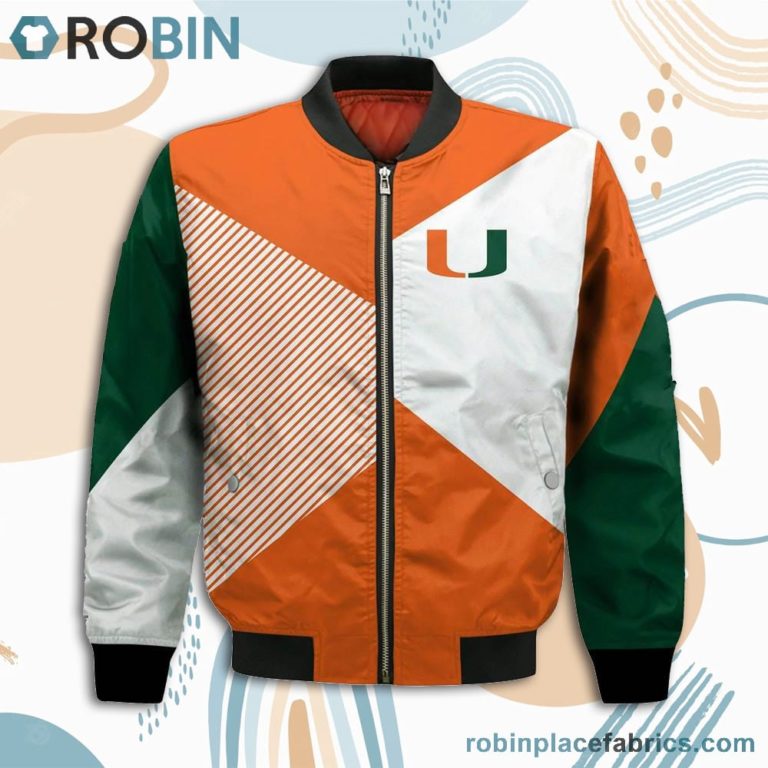 Miami Hurricanes Damn Right I Am Hurricanes Fan Now And Forever Bomber Jacket