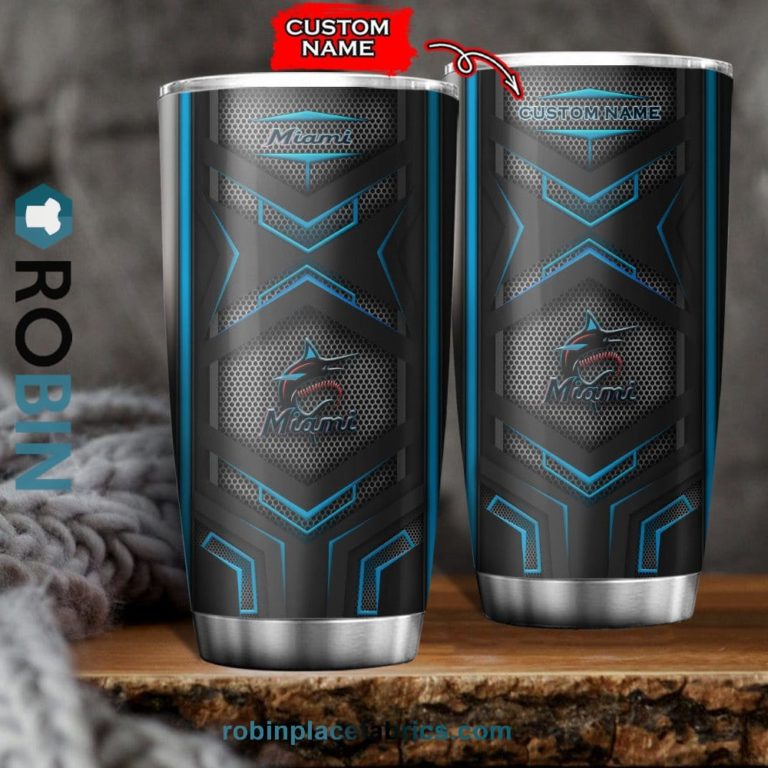 Miami Marlins Custom Name Tumblers Cup
