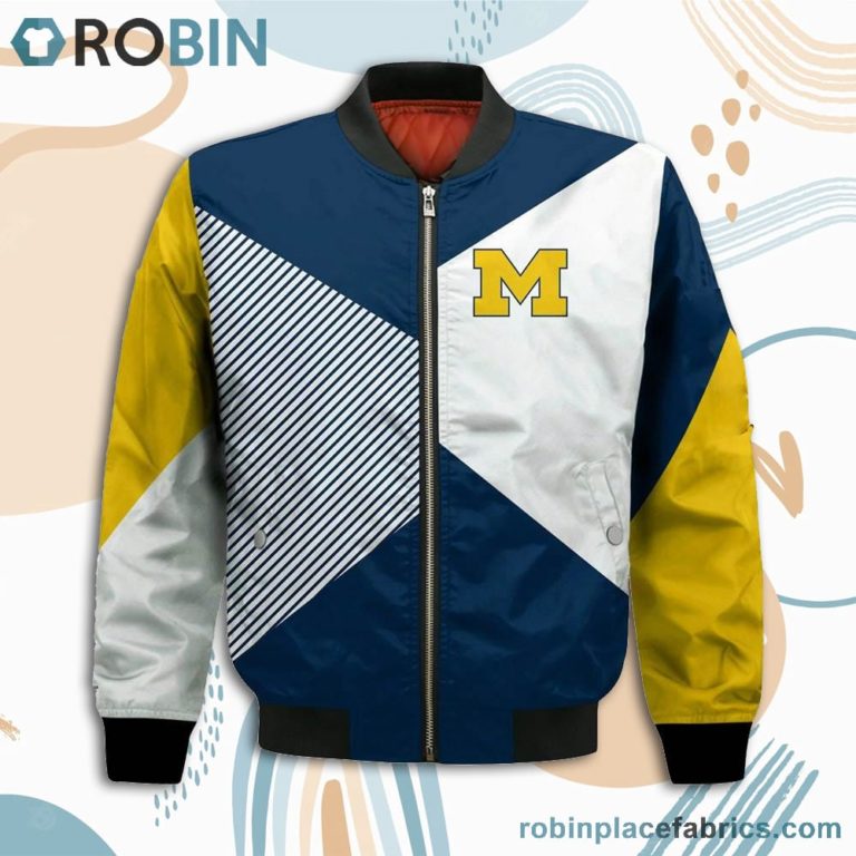 Michigan Wolverines Damn Right I Am Wolverines Fan Now And Forever Bomber Jacket