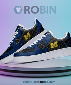 Michigan Wolverines NCAA Football Team Air Force 1 NAF Sneakers