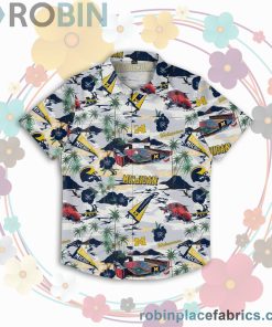 Michigan Wolverines NCAA Print Button Up Shirt