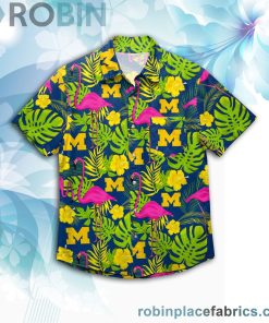 Michigan Wolverines NCAA Short Sleeve Button Up Shirt Michigan Wolverines NCAA Short Sleeve Button Up Shirt