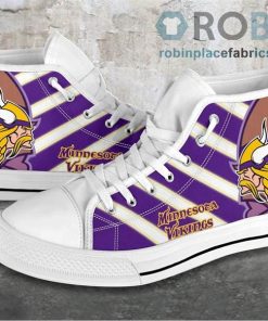 Minnesota Viking Charger Canvas Shoes High Top