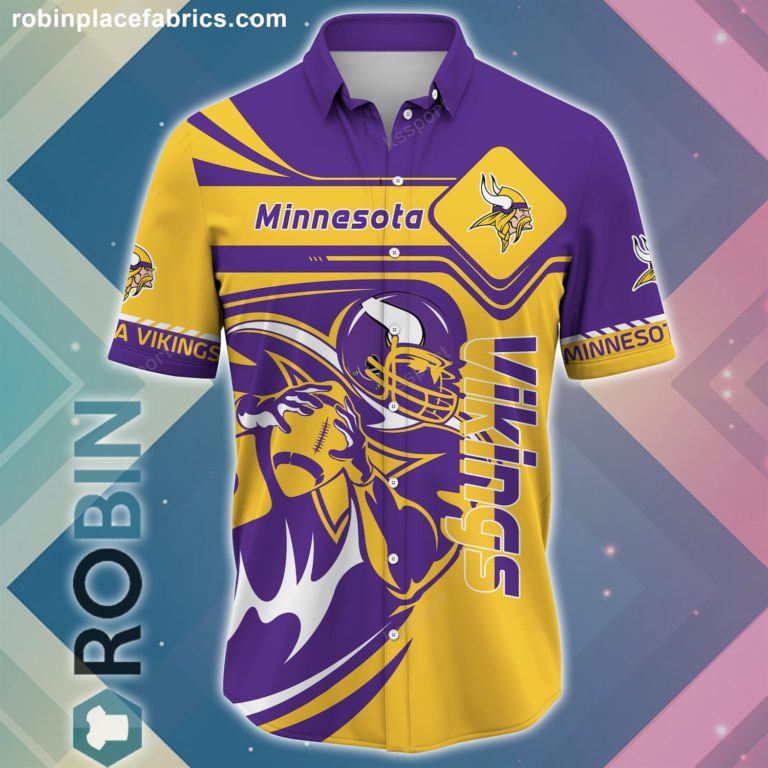 Minnesota Vikings NFL Casual Button Down Hawaiian Shirts