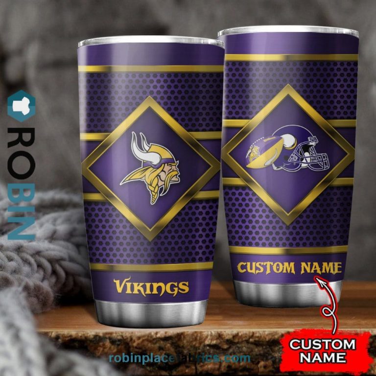 Minnesota Vikings NFL Custom Name Tumblers Cup