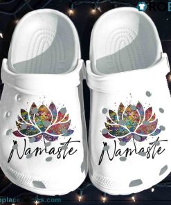 Namaste Lotus Yoga Love Light And Peace Crocs Shoes