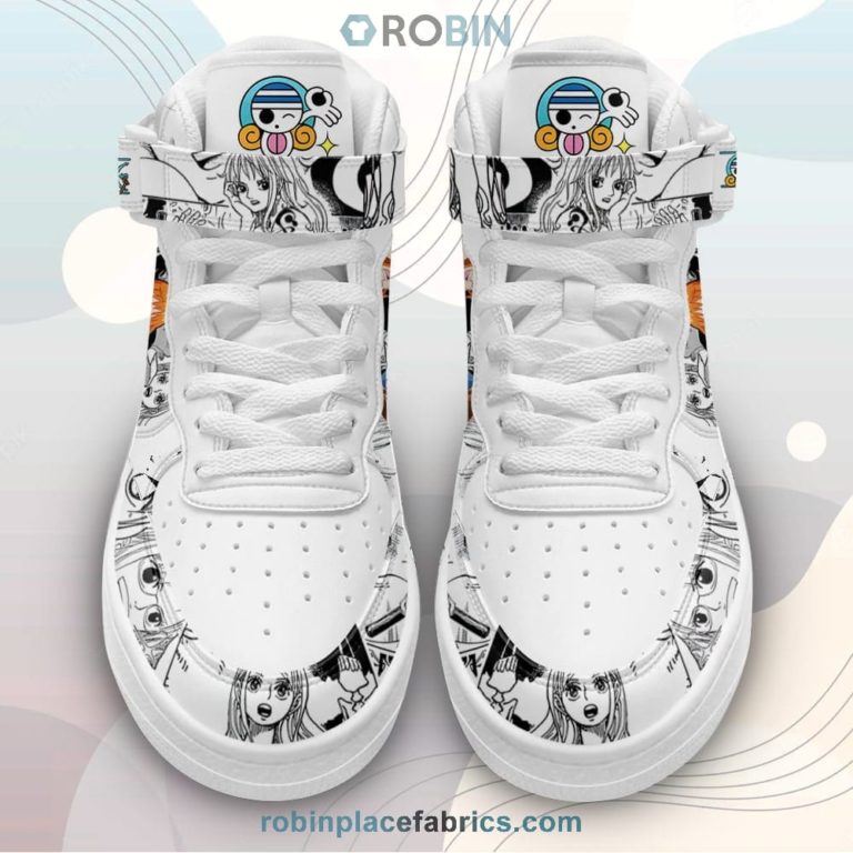 Nami Sneakers Air Mid Custom One Piece Anime Shoes