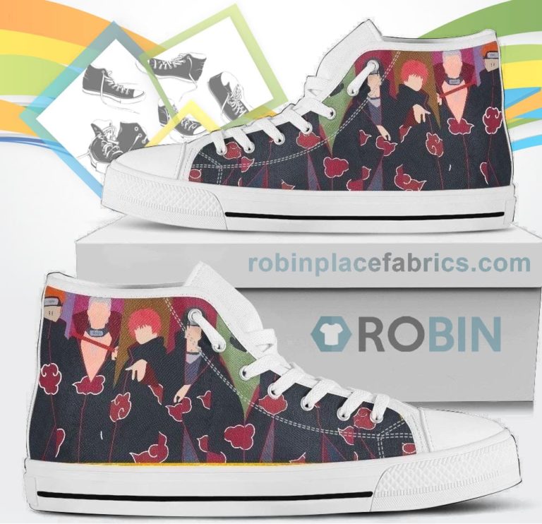 Naruto Akatsuki Team Canvas High Top Shoes