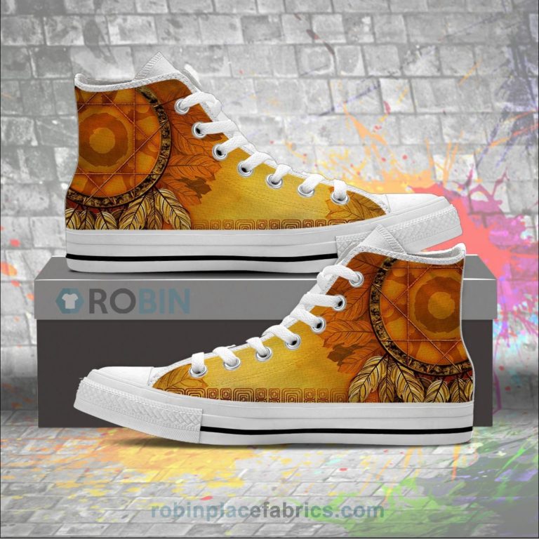 Native American Dream Catcher Canvas High Top Shoes