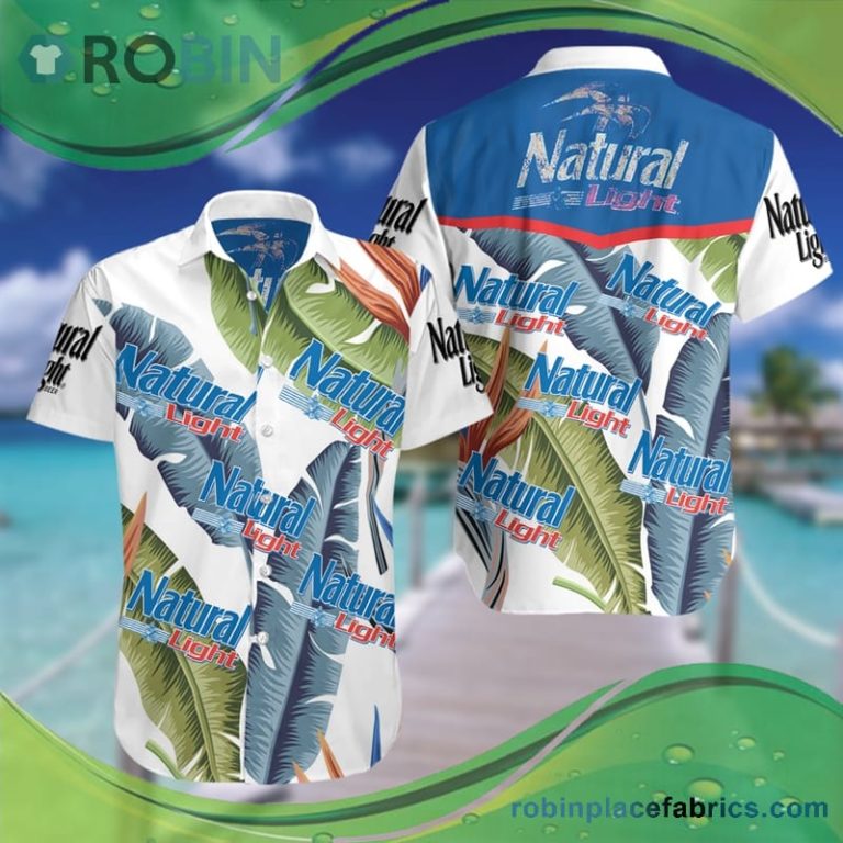 Natural Light Hawaiian Beach Shirt Hawaiian Shirts