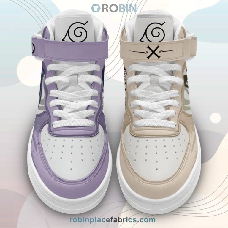 Neji and Hinata Hyuga Sneakers Air Mid Custom Anime Shoes