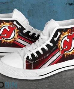 New Jersey Devils Jackets Canvas Shoes High Top