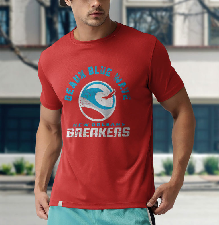New Orleans Breakers Geaux Blue Wave Unisex T-Shirt