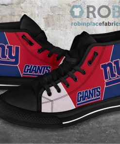 New York Giants Canvas Shoes High Top New York Giants Canvas Shoes High Top