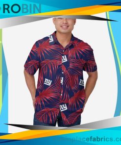 New York Giants Hawaiian Button Up Shirt New York Giants Hawaiian Button Up Shirt