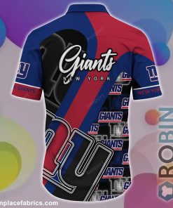 New York Giants NFL Short Sleeve Button Down Shirt