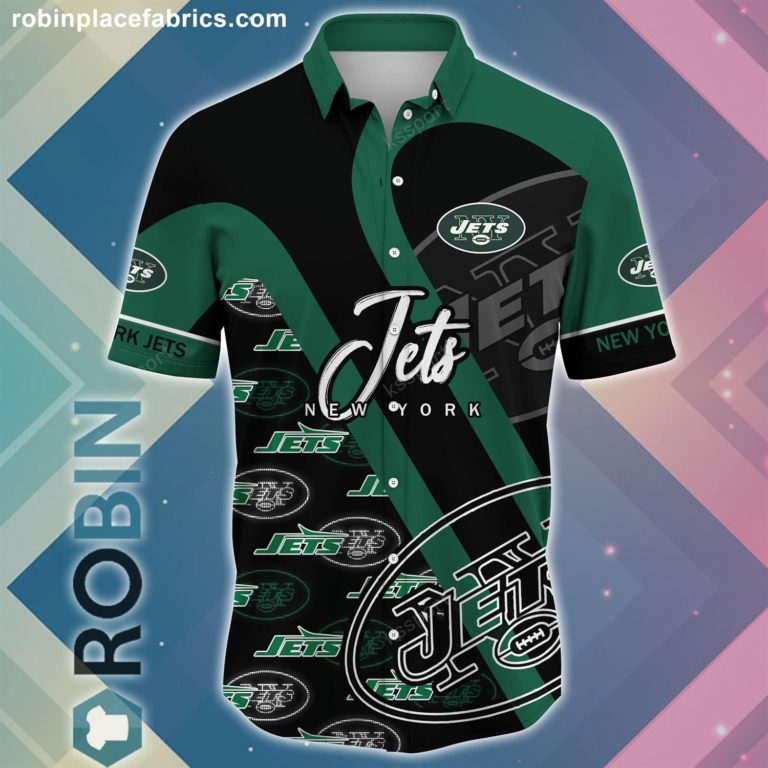 New York Jets NFL Short Sleeve Button Down Shirt