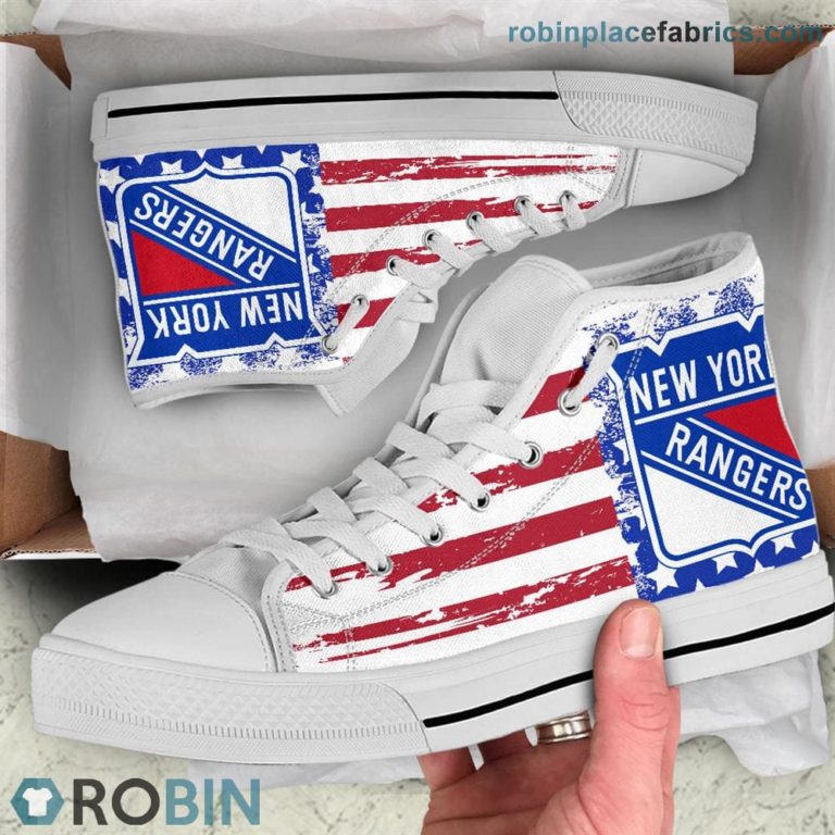 New York Rangers Canvas High Top Sneaker