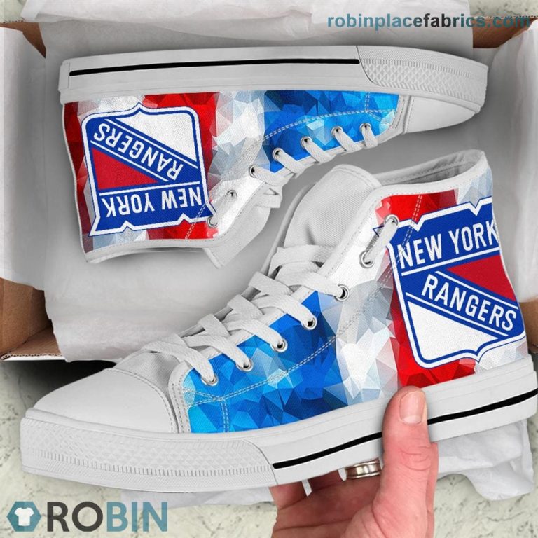 New York Rangers Canvas Shoes High Top