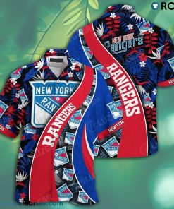 New York Rangers NHL Hawaiian Shirt With Tropical Patterns