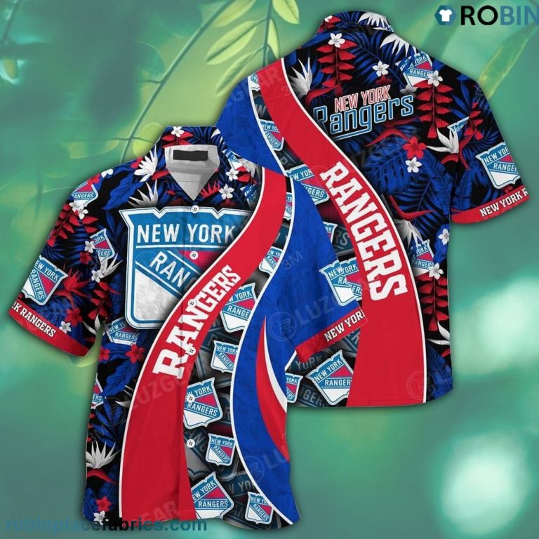 New York Rangers NHL Hawaiian Shirt With Tropical Patterns