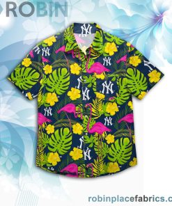 New York Yankees Mlb Short Sleeve Button Up Shirt