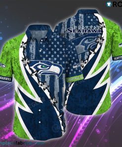 NFL Seattle Seahawks Hawaiian Shirt Graphic American Flag NFL Seattle Seahawks Hawaiian Shirt Graphic American Flag