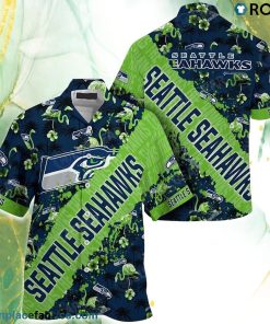 NFL Seattle Seahawks Hawaiian Shirt With Tropical Patterns Flamingo