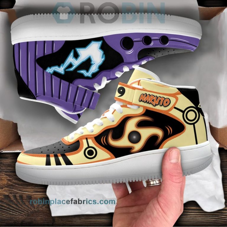 Nrt Uzumaki Bijuu Mode and Sasuke Susanoo Sneakers Air Mid Anime Shoes