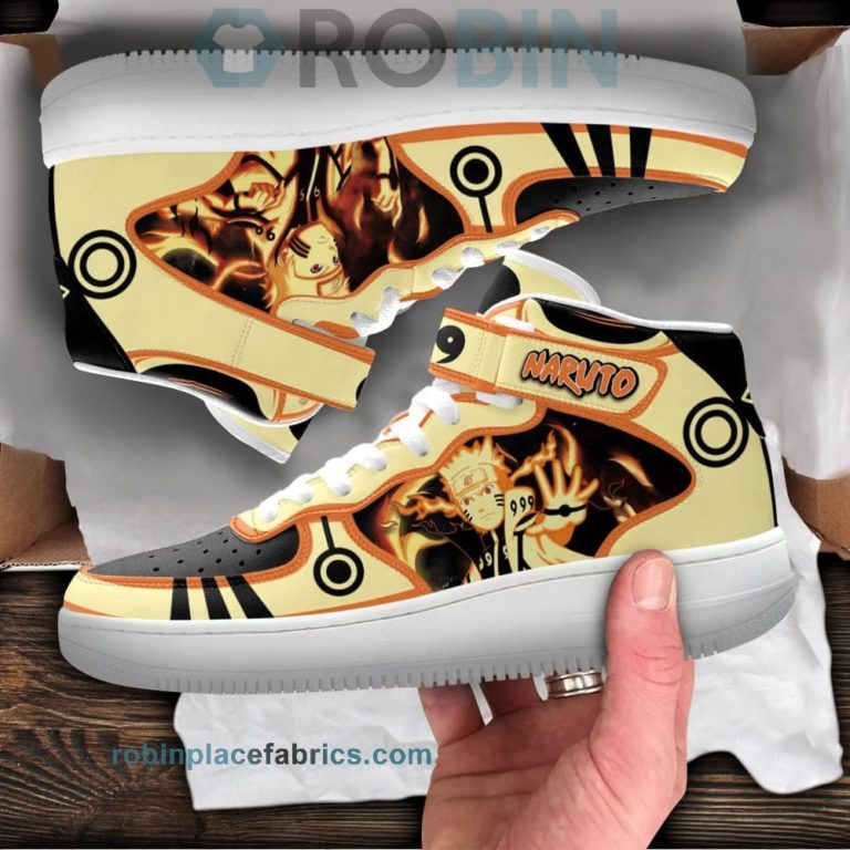 Nrt Uzumaki Bijuu Mode Sneakers Air Mid Custom Anime Shoes