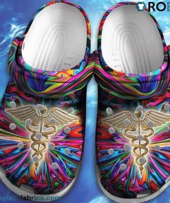 Nurse Hippie Trippy Psychedelic Crocs Shoes